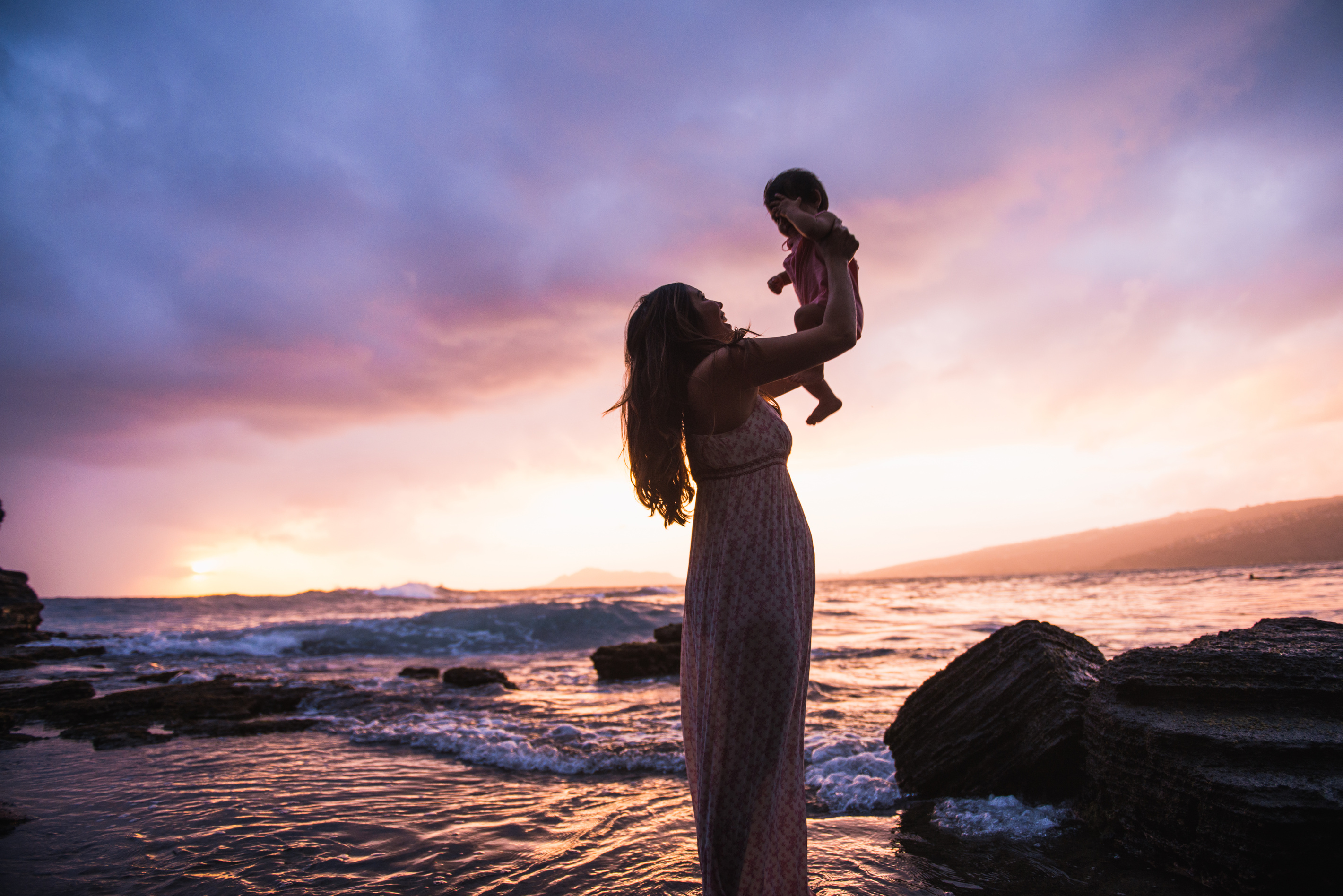 Mother and Child at Sunset